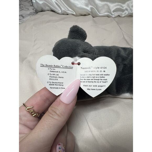 Ty Beanie Baby "NANOOK" Husky Dog Original Stuffed Toy 1996 (All Tags) - Picture 3 of 5